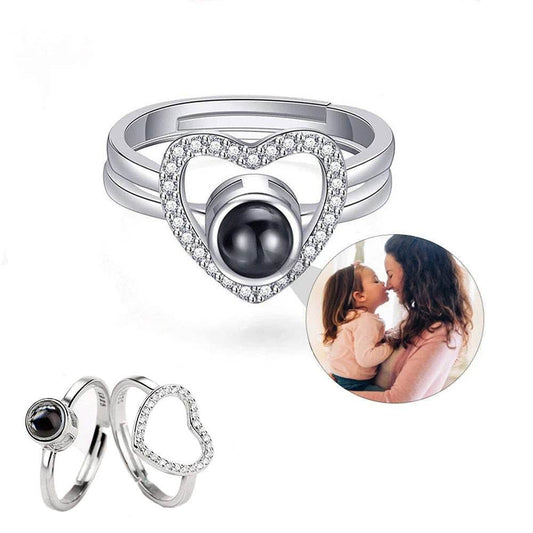 Personalized Projection Photo Rings - Arabic Name Jewellery